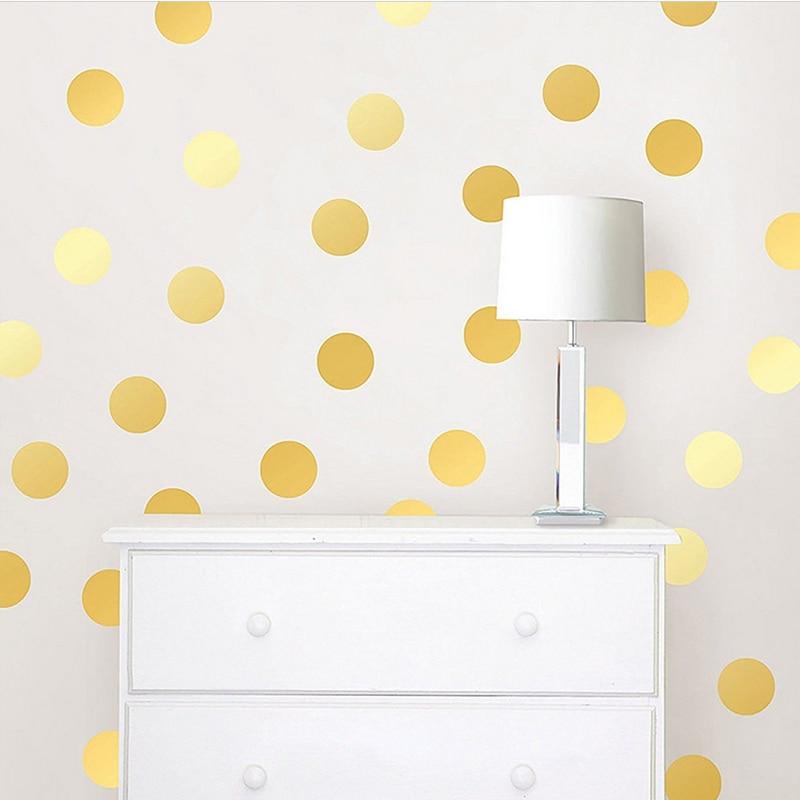 Wandsticker Golden Dots - Goldene Punkte